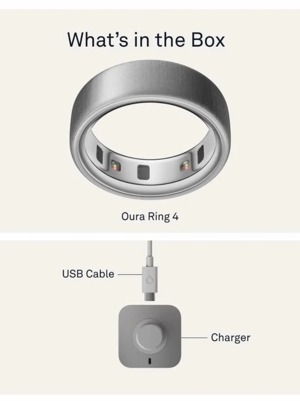 Oura Ring 4 Silver Smart Wellness Ring